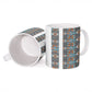African Ndebele Traditional Attire Ceramic Mug White Ndebele Stripe