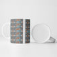 African Ndebele Traditional Attire Ceramic Mug White Ndebele Stripe