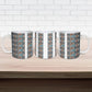 African Ndebele Traditional Attire Ceramic Mug White Ndebele Stripe
