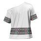 African Ndebele Traditional Attire Cross Shoulder Shirt White Ndebele Stripe