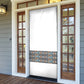 African Ndebele Traditional Attire Door Cover White Ndebele Stripe
