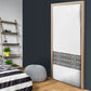 African Ndebele Traditional Attire Door Cover White Ndebele Stripe