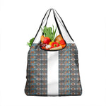 African Ndebele Traditional Attire Grocery Bag White Ndebele Stripe