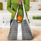 African Ndebele Traditional Attire Grocery Bag White Ndebele Stripe