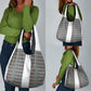 African Ndebele Traditional Attire Grocery Bag White Ndebele Stripe