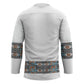African Ndebele Traditional Attire Hockey Jersey White Ndebele Stripe
