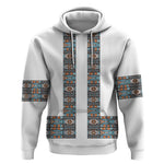 African Ndebele Traditional Attire Hoodie White Ndebele Stripe