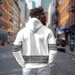 African Ndebele Traditional Attire Hoodie White Ndebele Stripe