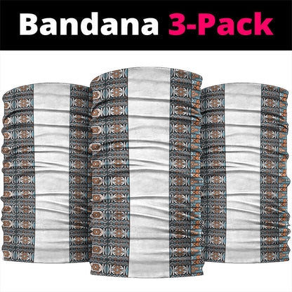 African Ndebele Traditional Attire Neck Gaiter White Ndebele Stripe