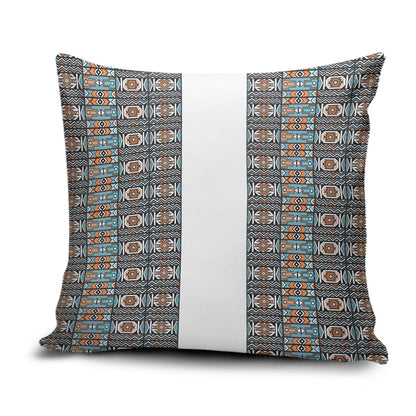 African Ndebele Traditional Attire Pillow Cover White Ndebele Stripe