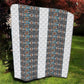 African Ndebele Traditional Attire Quilt White Ndebele Stripe