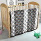 African Ndebele Traditional Attire Quilt White Ndebele Stripe