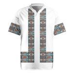 African Ndebele Traditional Attire Rugby Jersey White Ndebele Stripe