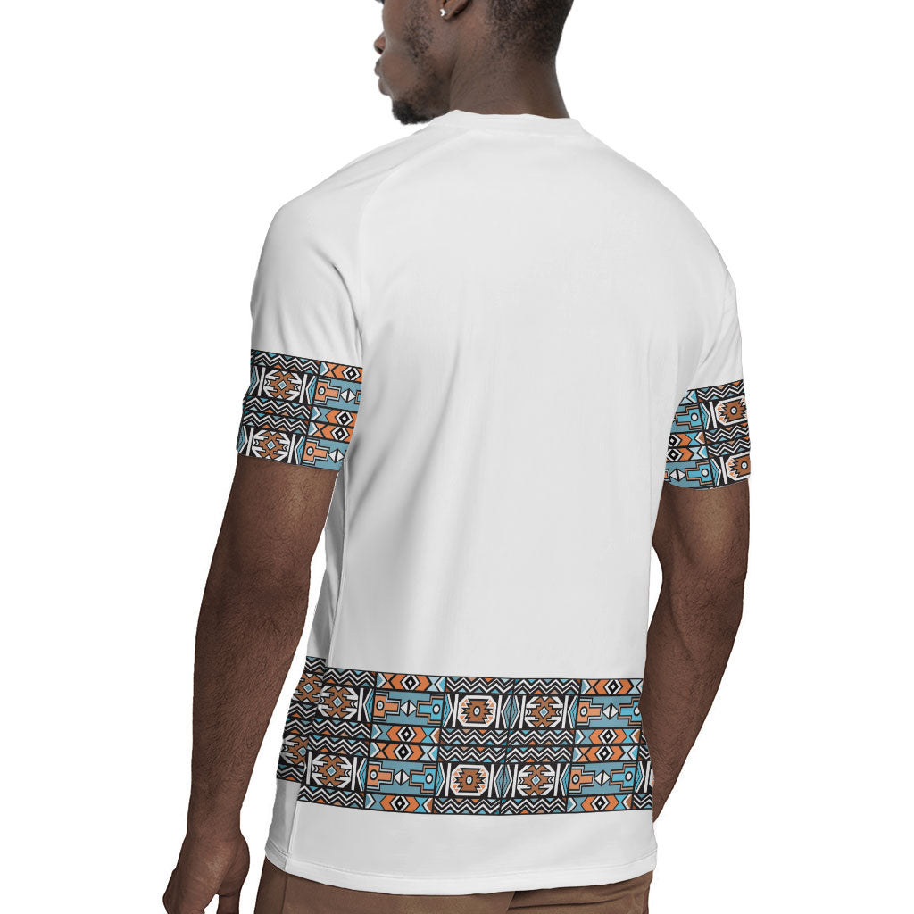 African Ndebele Traditional Attire Rugby Jersey White Ndebele Stripe