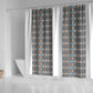 African Ndebele Traditional Attire Shower Curtain White Ndebele Stripe