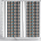African Ndebele Traditional Attire Shower Curtain White Ndebele Stripe