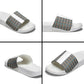 African Ndebele Traditional Attire Slide Sandals White Ndebele Stripe