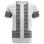 African Ndebele Traditional Attire T shirt White Ndebele Stripe