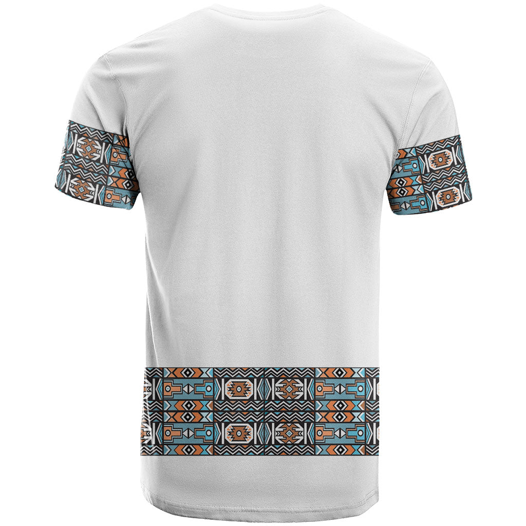 African Ndebele Traditional Attire T shirt White Ndebele Stripe