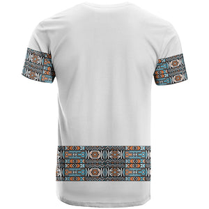 African Ndebele Traditional Attire T shirt White Ndebele Stripe