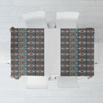 African Ndebele Traditional Attire Tablecloth White Ndebele Stripe