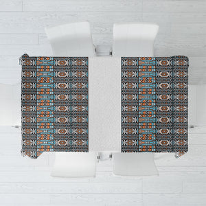 African Ndebele Traditional Attire Tablecloth White Ndebele Stripe