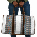 African Ndebele Traditional Attire Travel Bag White Ndebele Stripe