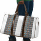 African Ndebele Traditional Attire Travel Bag White Ndebele Stripe