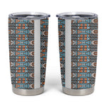 African Ndebele Traditional Attire Tumbler Cup White Ndebele Stripe
