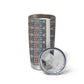 African Ndebele Traditional Attire Tumbler Cup White Ndebele Stripe