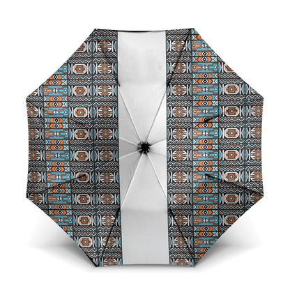 African Ndebele Traditional Attire Umbrella White Ndebele Stripe