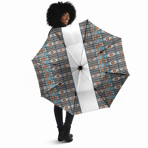 African Ndebele Traditional Attire Umbrella White Ndebele Stripe
