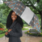 African Ndebele Traditional Attire Umbrella White Ndebele Stripe