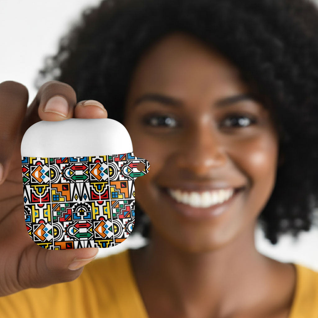 African Geometric Ndebele Patterns AirPods Case