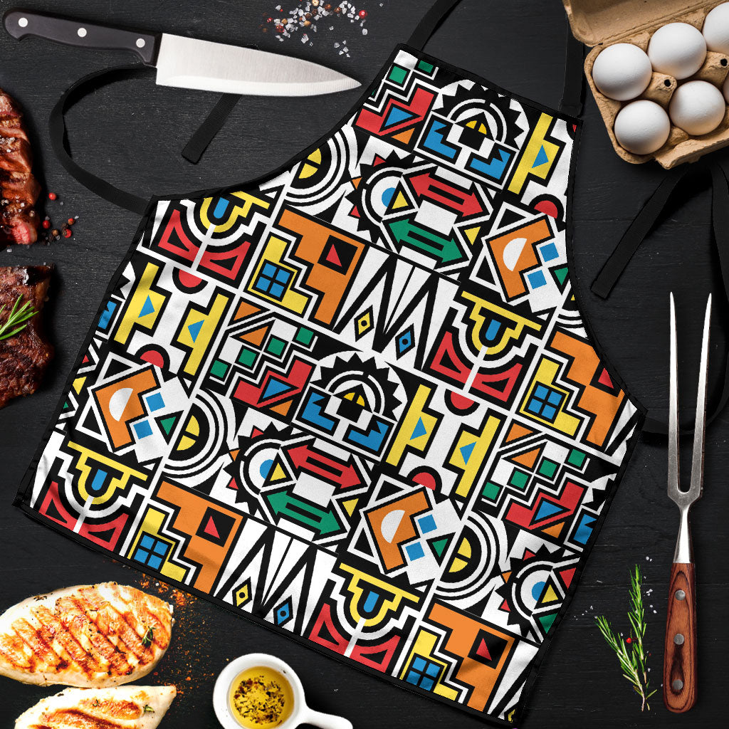 African Geometric Ndebele Patterns Apron