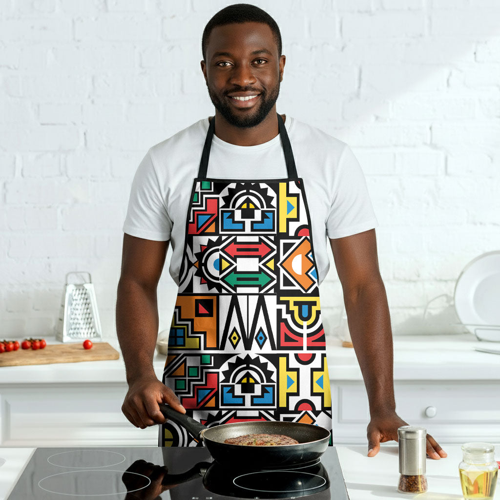 African Geometric Ndebele Patterns Apron