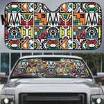 African Geometric Ndebele Patterns Auto Sun Shade