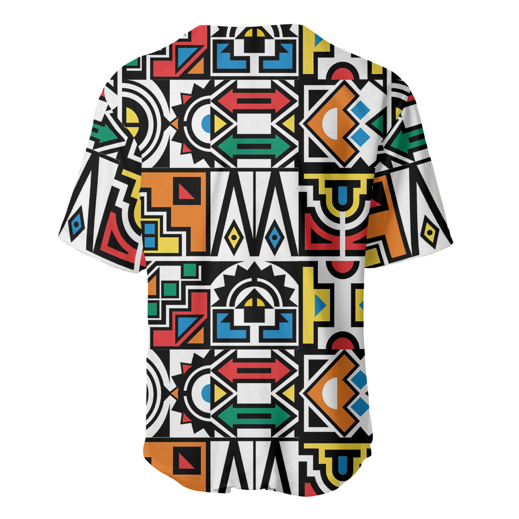 African Geometric Ndebele Patterns Baseball Jersey