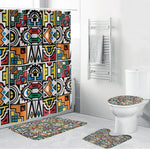 African Geometric Ndebele Patterns Bathroom Set