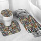 African Geometric Ndebele Patterns Bathroom Set