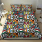 African Geometric Ndebele Patterns Bedding Set