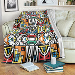 African Geometric Ndebele Patterns Blanket