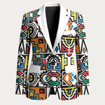 African Geometric Ndebele Patterns Blazer