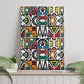 African Geometric Ndebele Patterns Canvas Wall Art