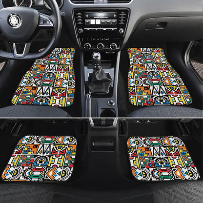 African Geometric Ndebele Patterns Car Mats