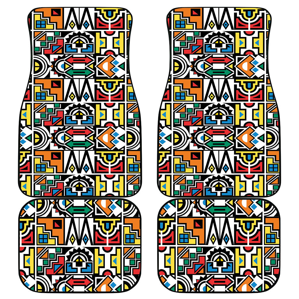 African Geometric Ndebele Patterns Car Mats