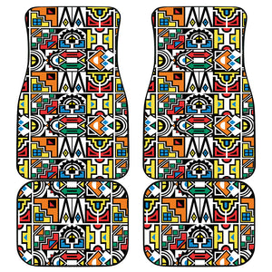 African Geometric Ndebele Patterns Car Mats