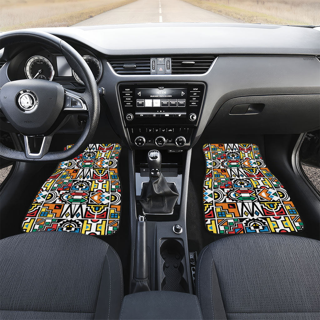 African Geometric Ndebele Patterns Car Mats