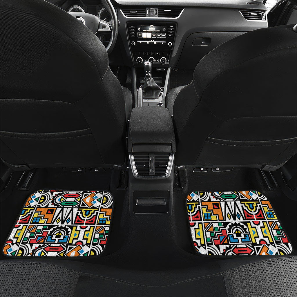 African Geometric Ndebele Patterns Car Mats