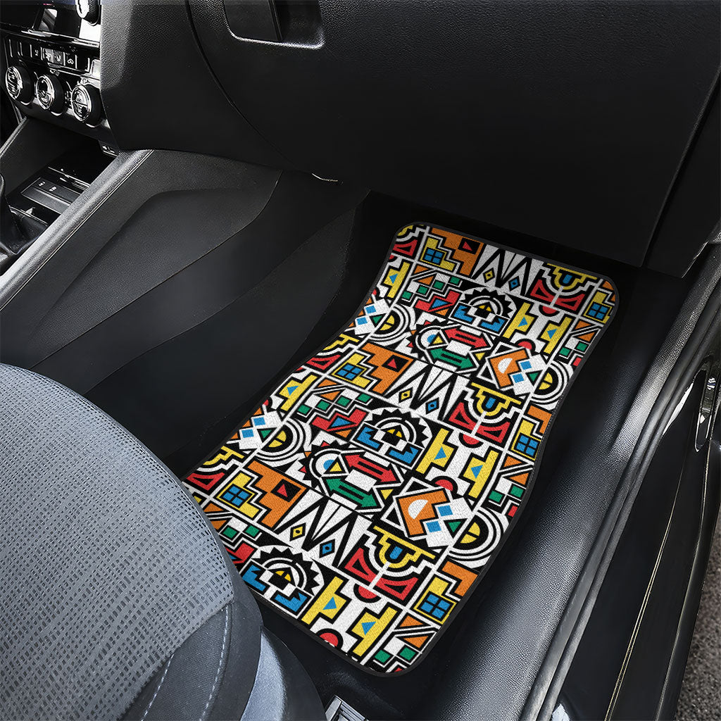 African Geometric Ndebele Patterns Car Mats